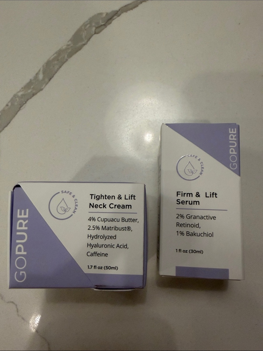 GoPure Firm & Lift Serum and Tighten & Lift Neck Cream